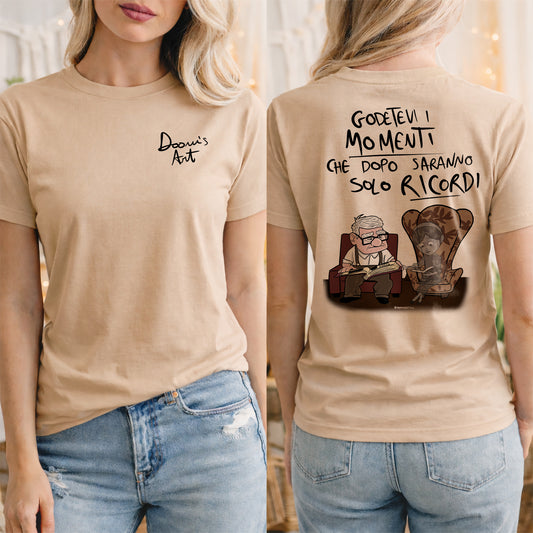 T-SHIRT RICORDI Stampa fronte e retro SABBIA #chooseurcolor