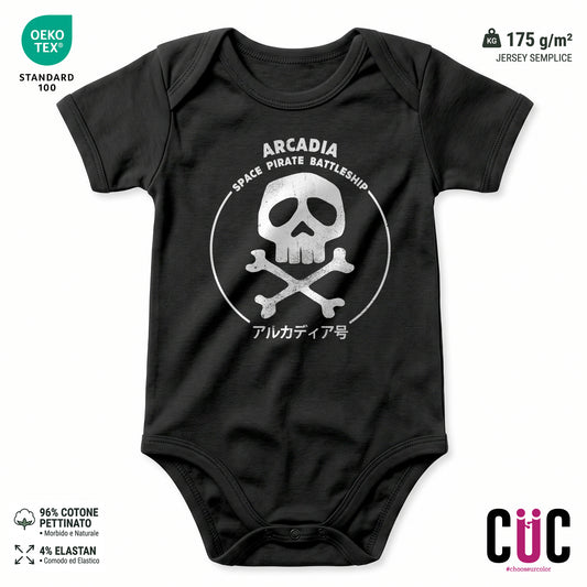 BODY BAMBINO CAPITAN HARLOCK SKULL Nera M [IMGKEY:BLA:M:1]
