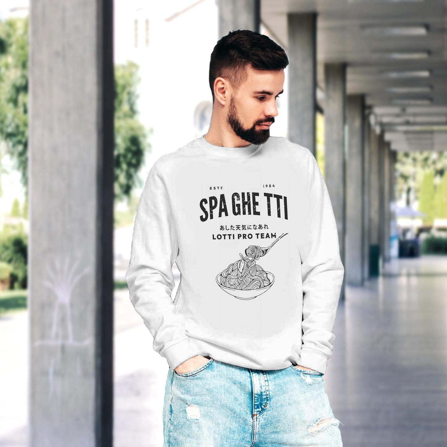 CUC GIROCOLLO SPAGHETTI TEAM - LOTTI - TUTTI IN CAMPO CON LOTTI -  Unisex ANIME MANGA #chooseurcolor