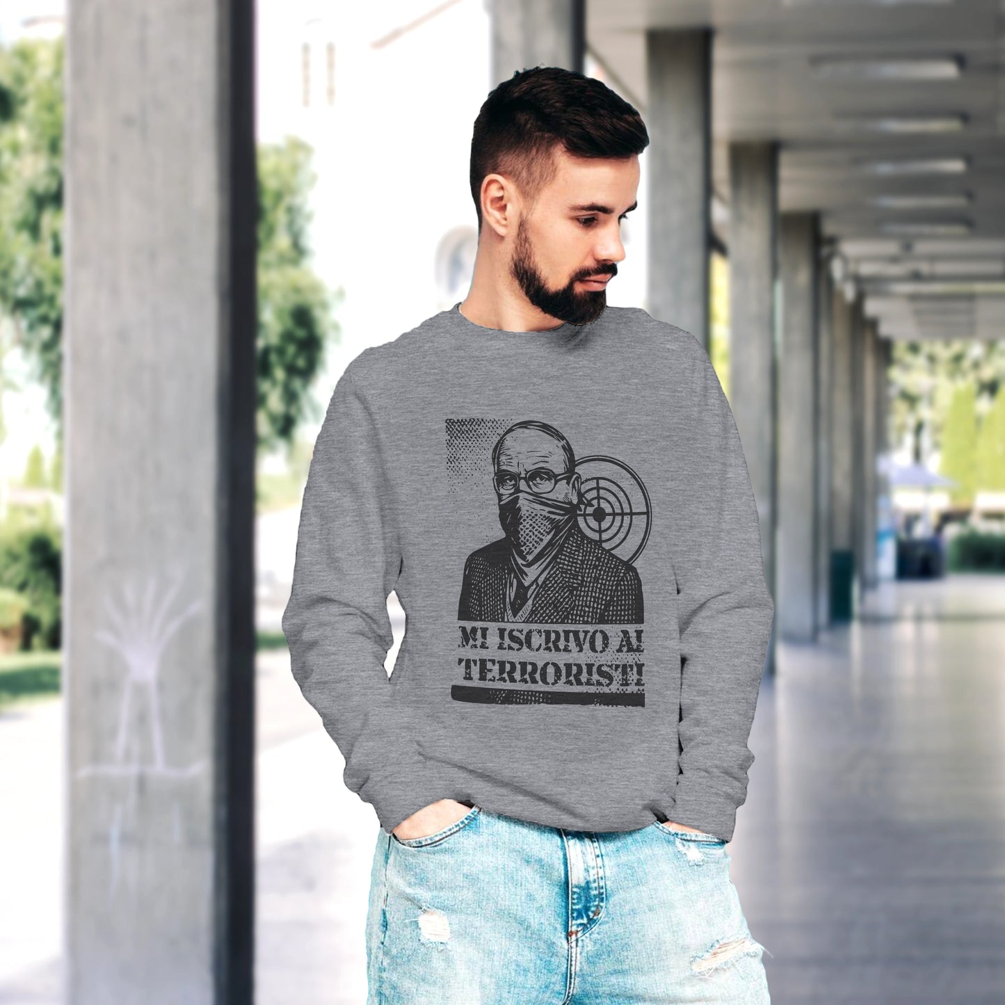 CUC GIROCOLLO MI ISCRIVO AI TERRORISTI -  Unisex - PERSONAGGI FAMOSI - scherzo telefonico - Magnotta - La lavatrice -  #chooseurcolor