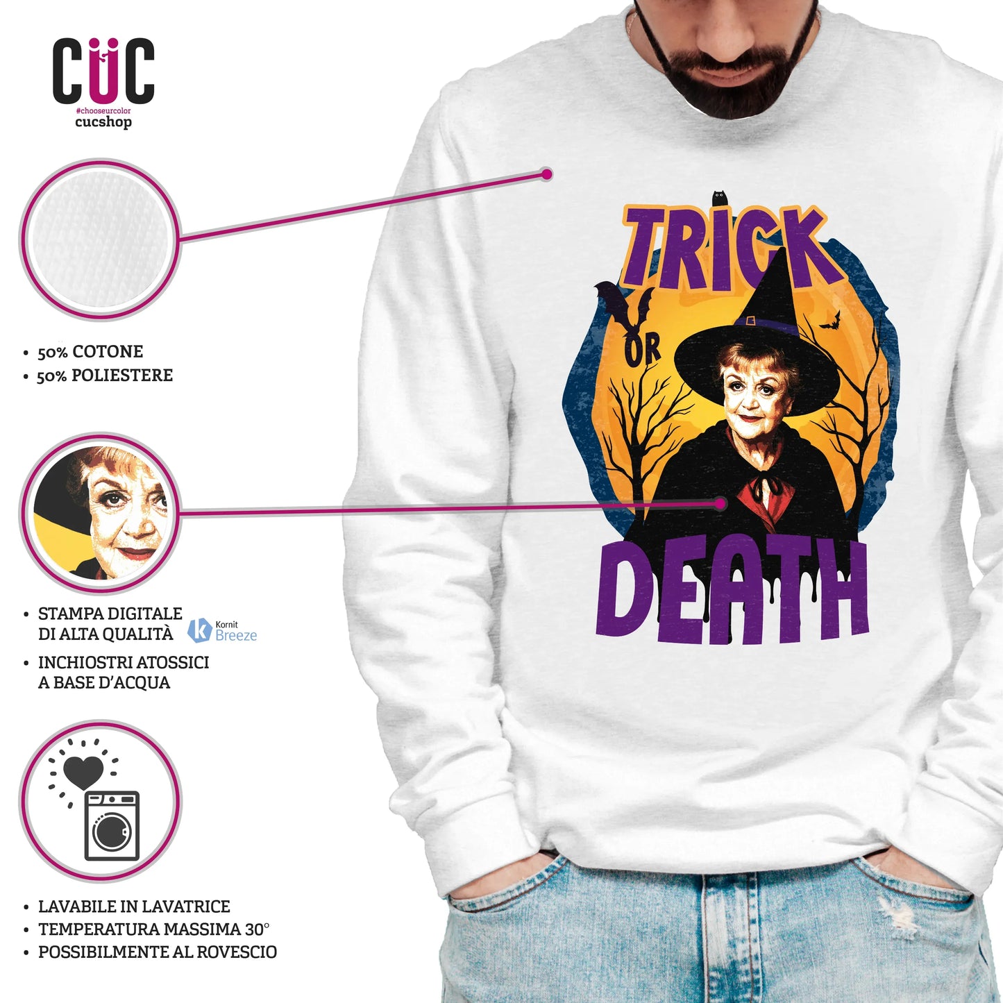 CUC GIROCOLLO Trick or Death Jess -  Unisex - SERIE TV - Halloween - Divertente -  #chooseurcolor