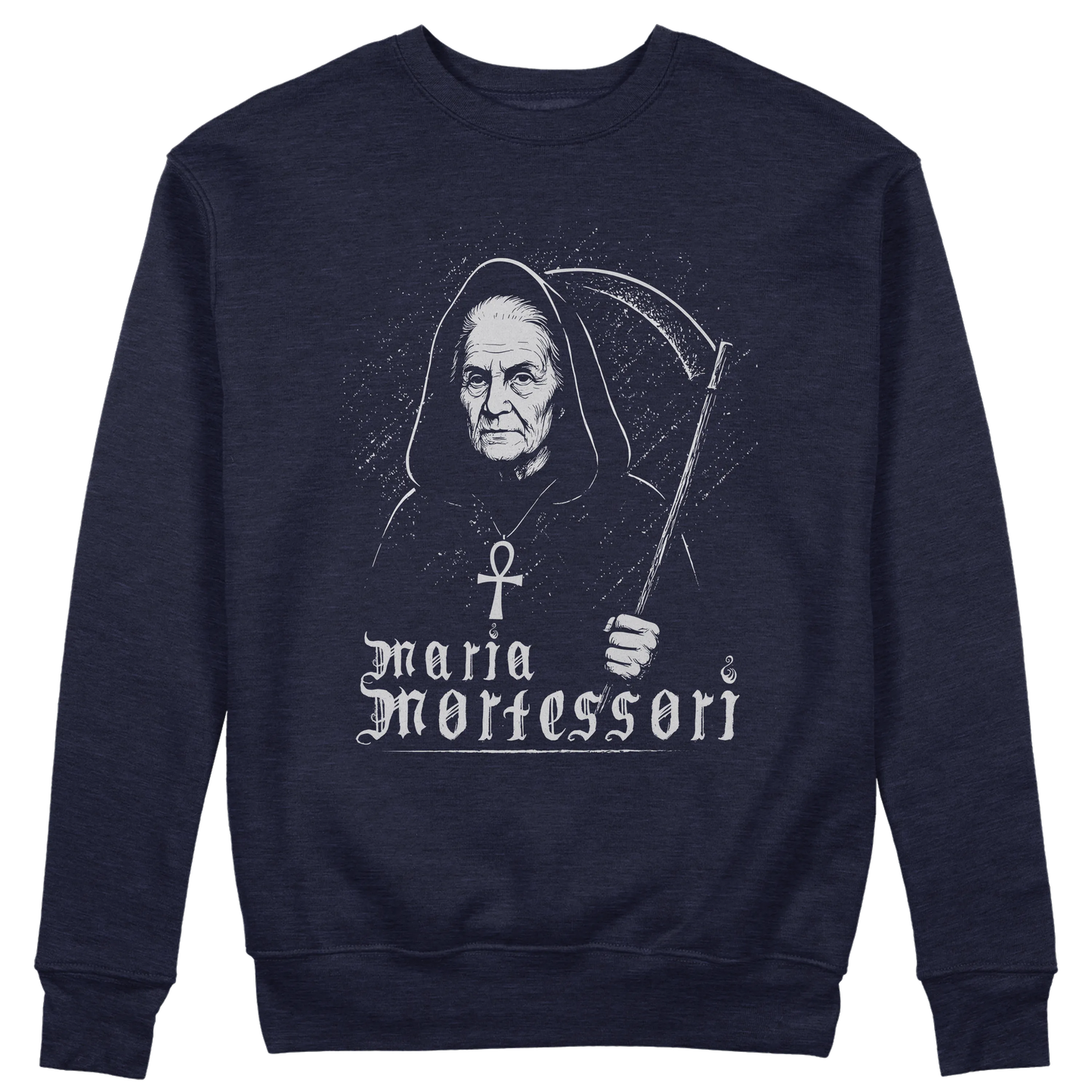 CUC GIROCOLLO Maria Mortessori -  Unisex - PERSONAGGI FAMOSI - Black Metal - Divertente -  #chooseurcolor