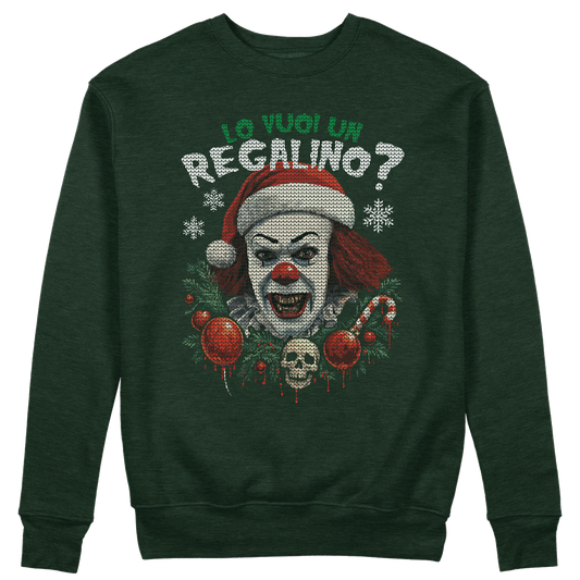 CUC GIROCOLLO Lo vuoi un regalino? -  Unisex - NATALE - FILM - Divertente - King - IT - Maglione -  #chooseurcolor