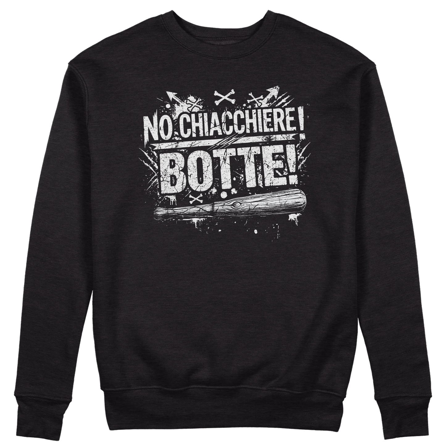 CUC GIROCOLLO NO CHIACCHIERE! BOTTE! -  Unisex - MUSICA - CITAZIONE - DIVERTENTE -  #chooseurcolor