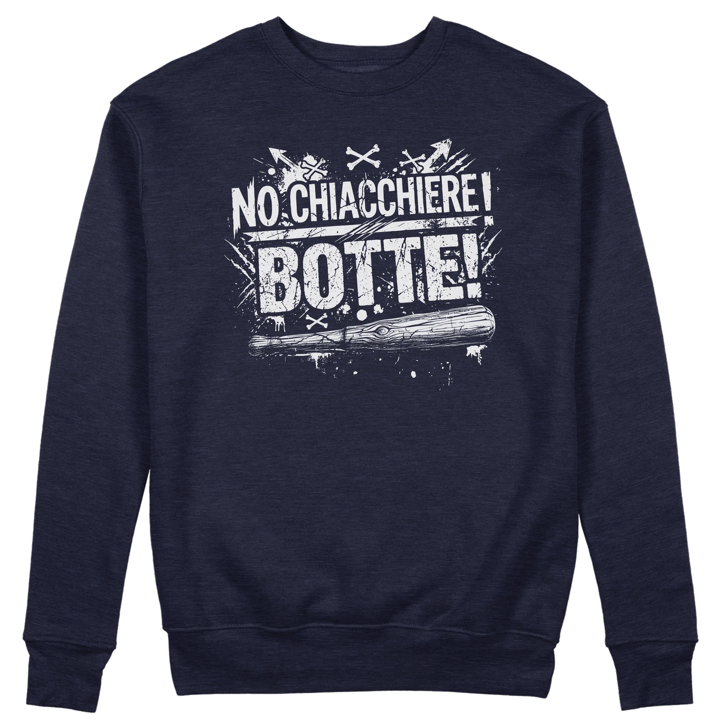 CUC GIROCOLLO NO CHIACCHIERE! BOTTE! -  Unisex - MUSICA - CITAZIONE - DIVERTENTE -  #chooseurcolor