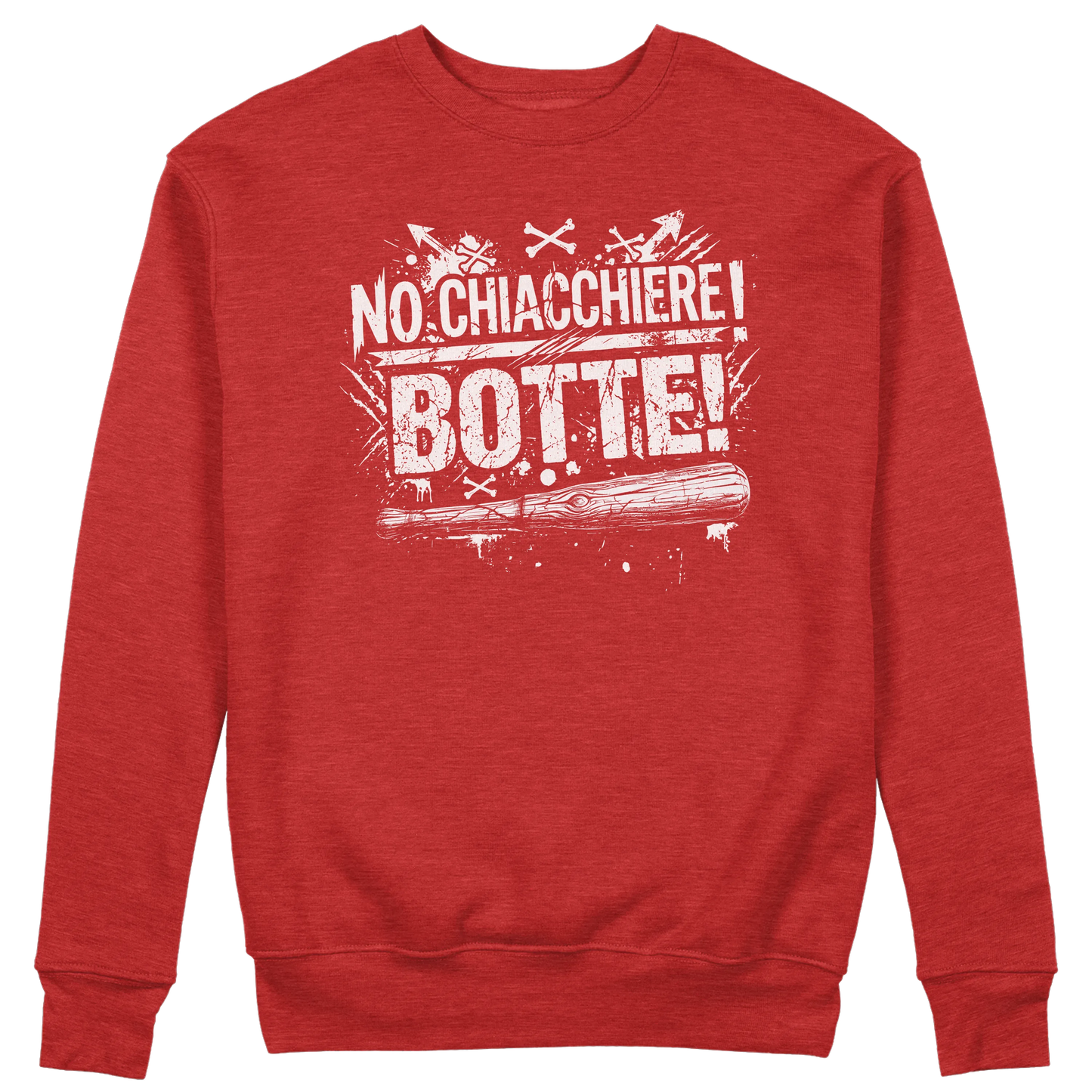 CUC GIROCOLLO NO CHIACCHIERE! BOTTE! -  Unisex - MUSICA - CITAZIONE - DIVERTENTE -  #chooseurcolor