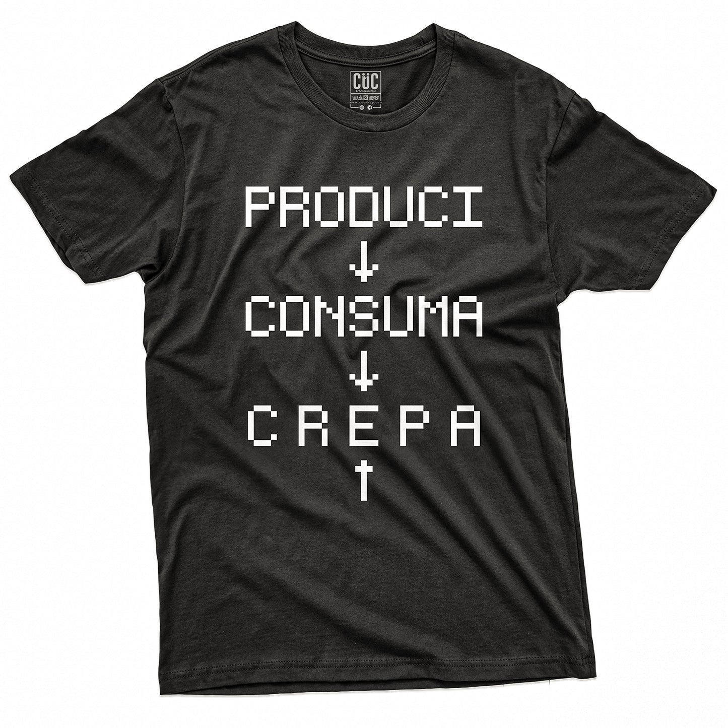CUC T-Shirt PCC - Produci Consuma Crepa - CCCP - Grafica Punk Rock Alternativa  #chooseurcolor