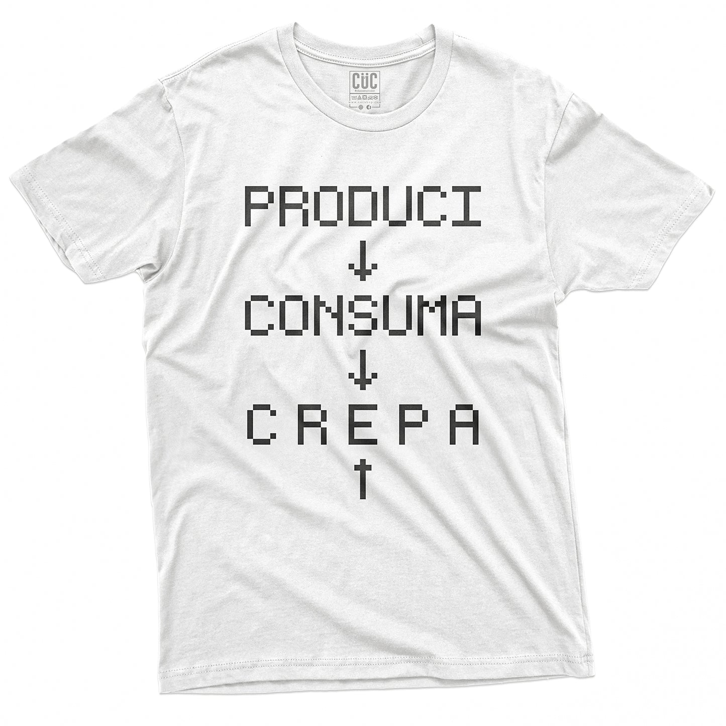 CUC T-Shirt PCC - Produci Consuma Crepa - CCCP - Grafica Punk Rock Alternativa  #chooseurcolor