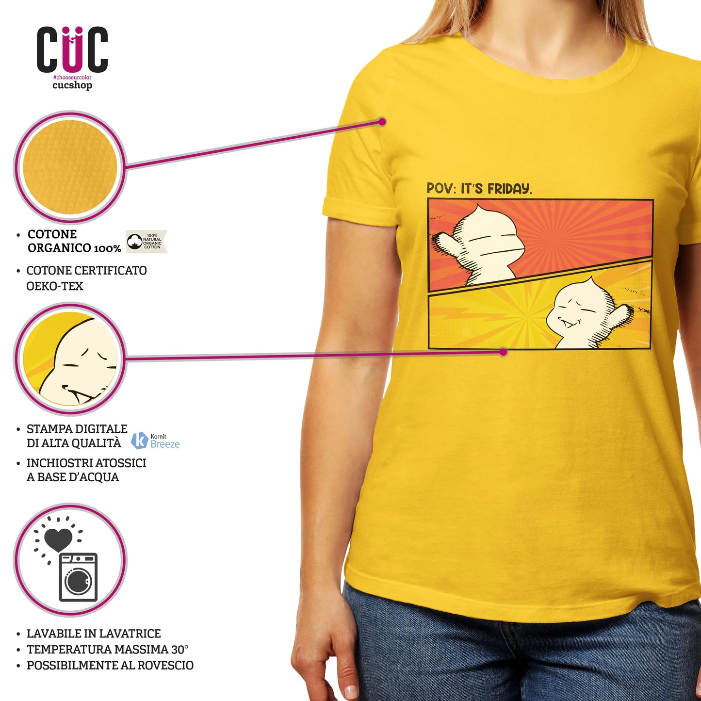 CUC T-SHIRT PUCK FRIDAY - ANIME MANGA - Berserk - Meme - Divertente -  #chooseurcolor