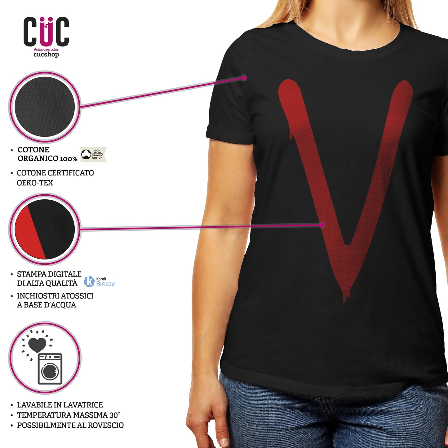 CUC T-SHIRT V - Visitors 1984 - SERIE TV - Cult -  #chooseurcolor