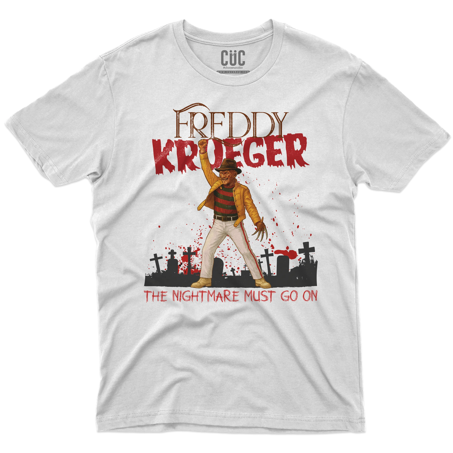 CUC T-SHIRT Freddy Krueger Mercury - FILM MUSICA - QUEEN -  #chooseurcolor
