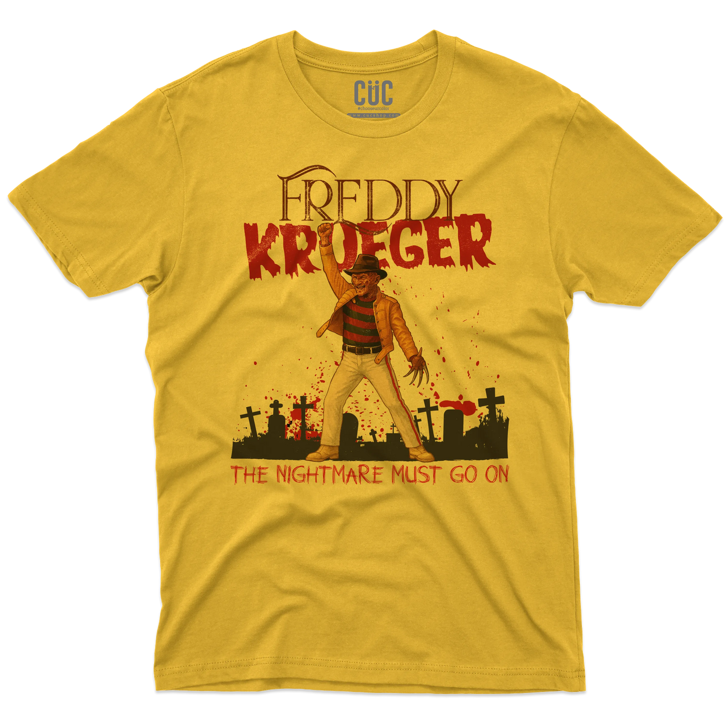 CUC T-SHIRT Freddy Krueger Mercury - FILM MUSICA - QUEEN -  #chooseurcolor