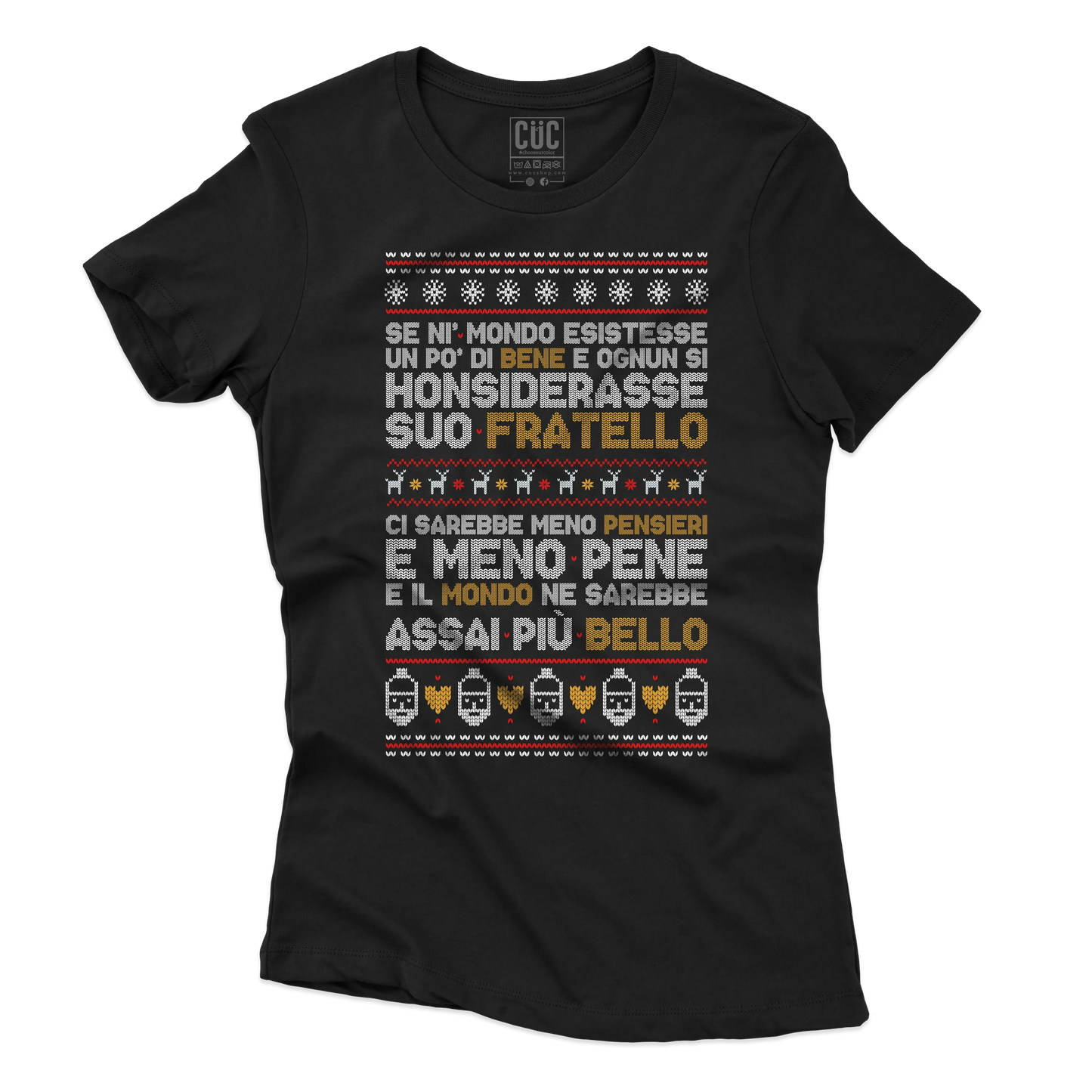 CUC T-SHIRT Poesia Natalizia - PERSONAGGI FAMOSI - Natale - Patchani -  #chooseurcolor