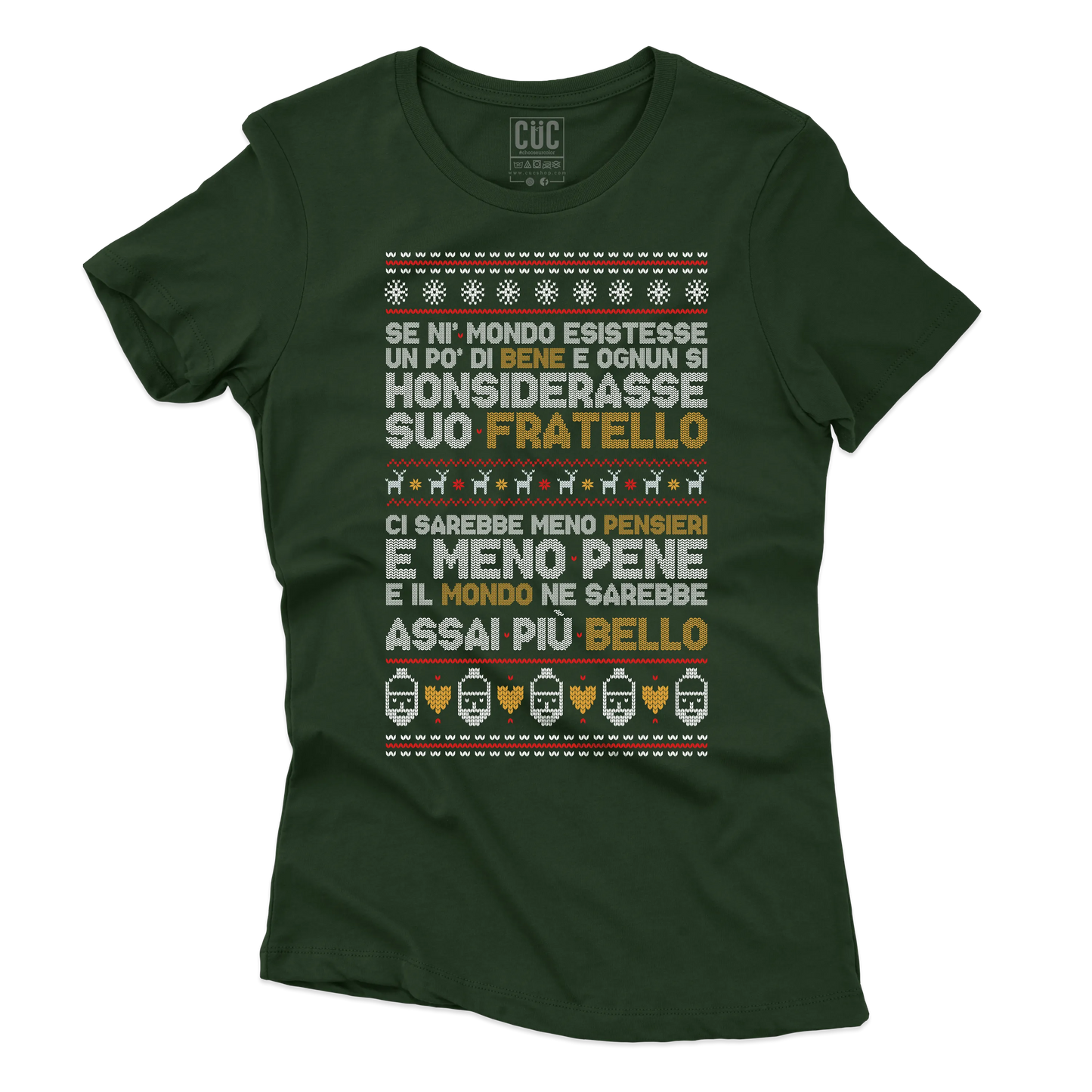 CUC T-SHIRT Poesia Natalizia - PERSONAGGI FAMOSI - Natale - Patchani -  #chooseurcolor