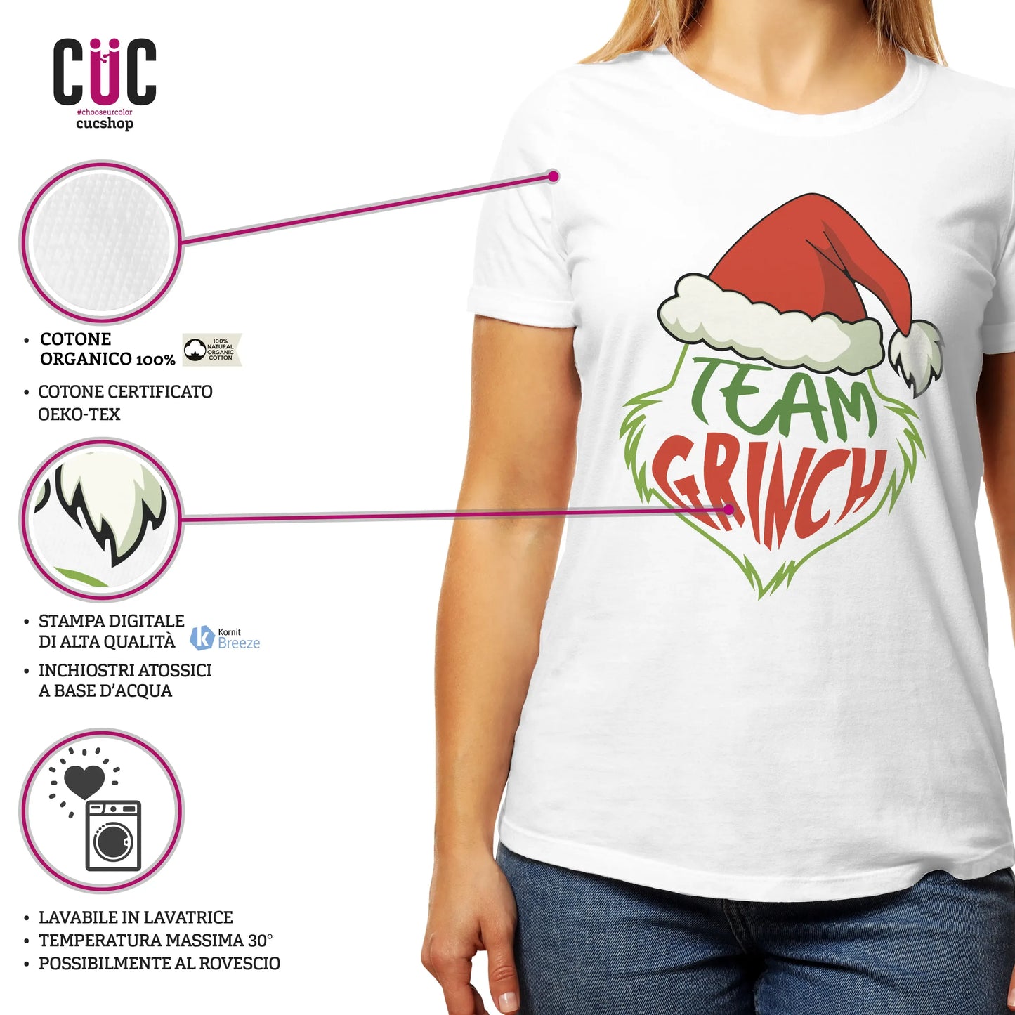 CUC T-SHIRT Team Grinch - FILM - Natale -  #chooseurcolor