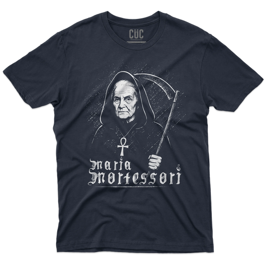 CUC T-SHIRT Maria Mortessori - PERSONAGGI FAMOSI - Black Metal - Divertente -  #chooseurcolor