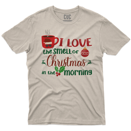 CUC T-SHIRT I LOVE THE SMELL OF CHRISTMAS IN THE MORNING - FILM Natale - Kilgore -  #chooseurcolor