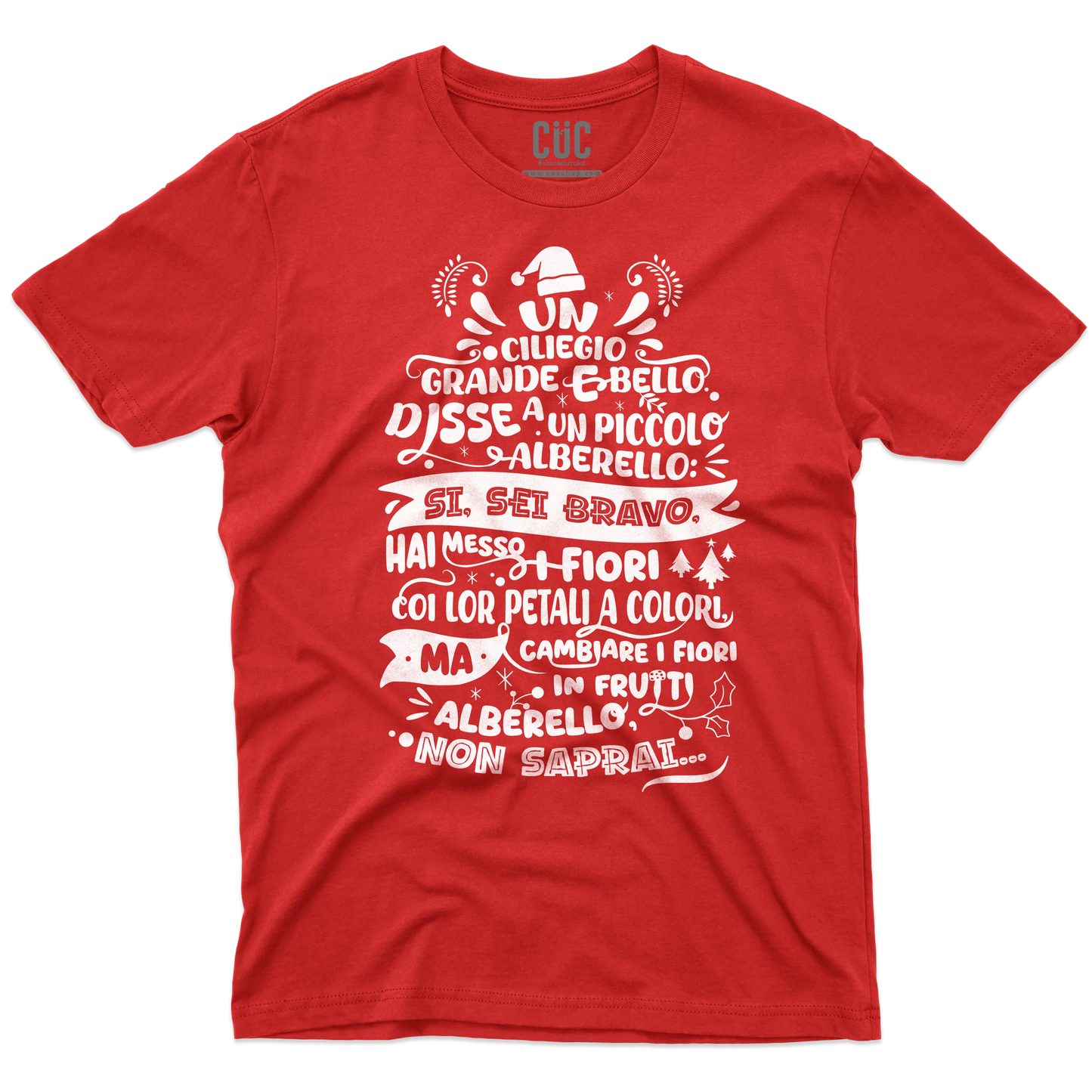 CUC T-SHIRT Poesia Natalizia Mariangela - FILM Fantozzi - Cult -  #chooseurcolor