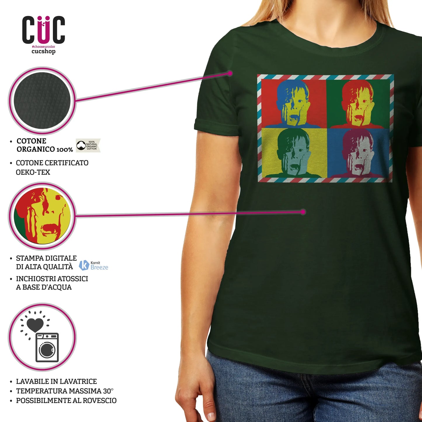 CUC T-SHIRT Kevin Warhol - FILM - Natale - Home Alone - Cult -  #chooseurcolor