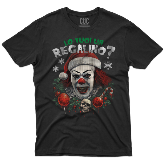 CUC T-SHIRT Lo vuoi un regalino? - NATALE - FILM - Divertente - King - IT - Maglione -  #chooseurcolor