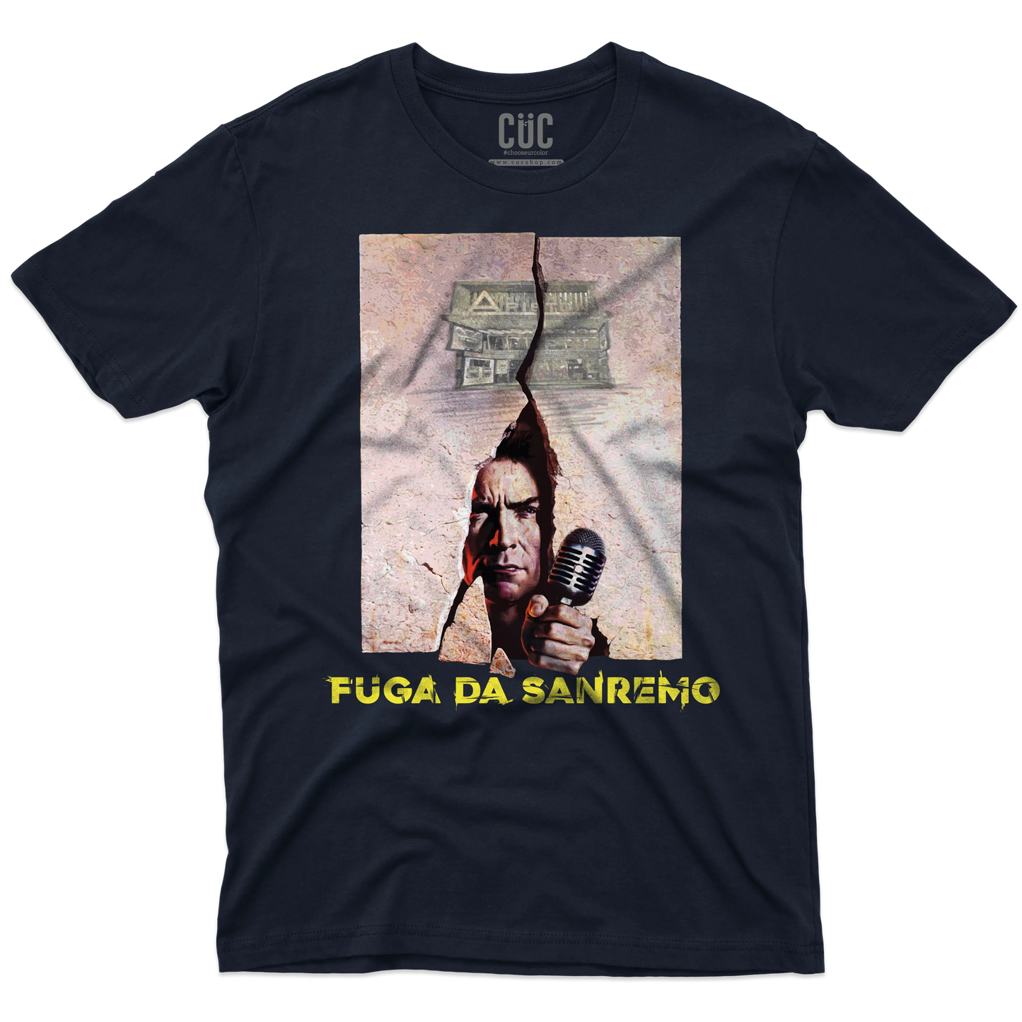 CUC T-SHIRT Fuga da Sanremo - FILM - MUSICA - Divertente - Festival - Parodia -  #chooseurcolor