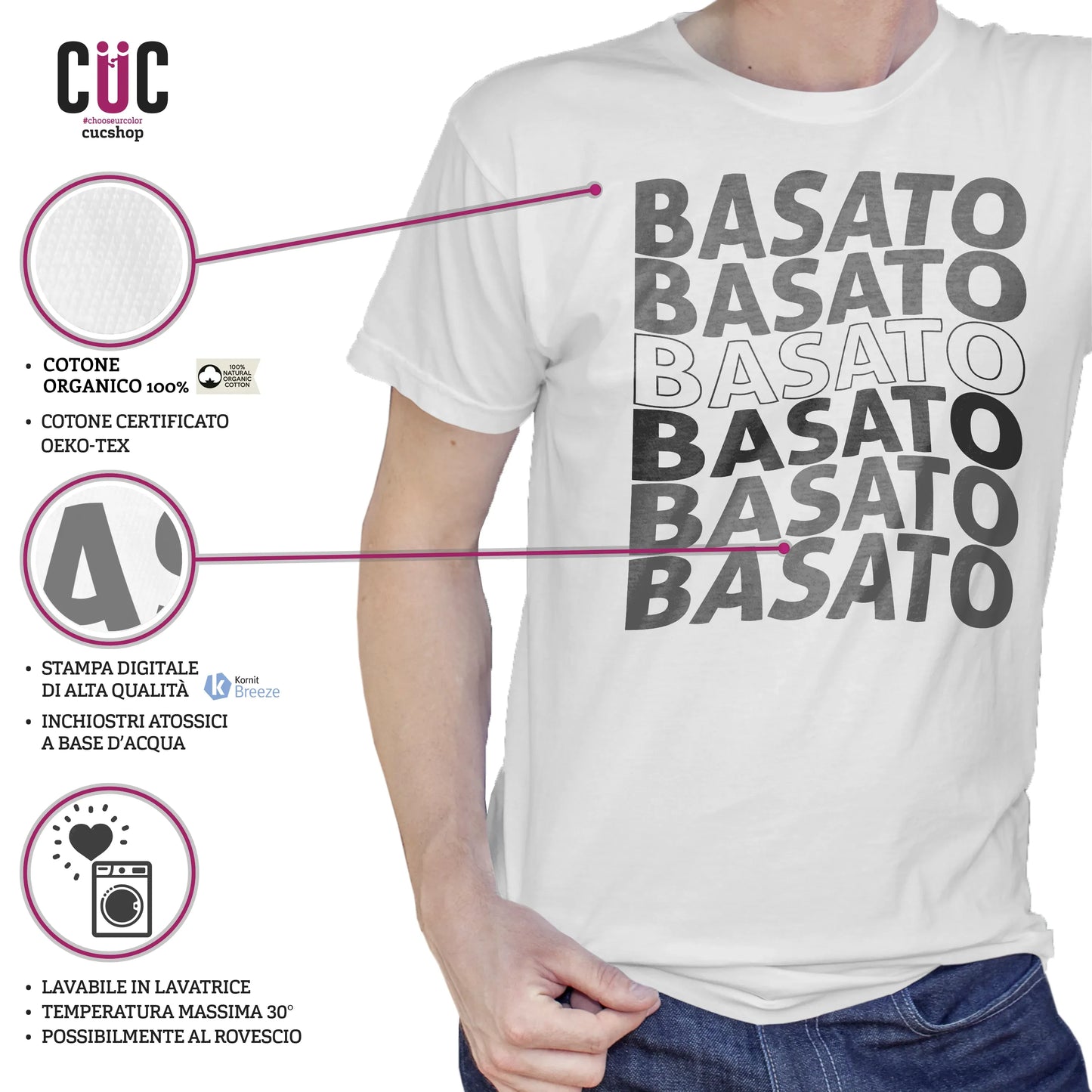 CUC T-SHIRT BASATO - Slang -  #chooseurcolor