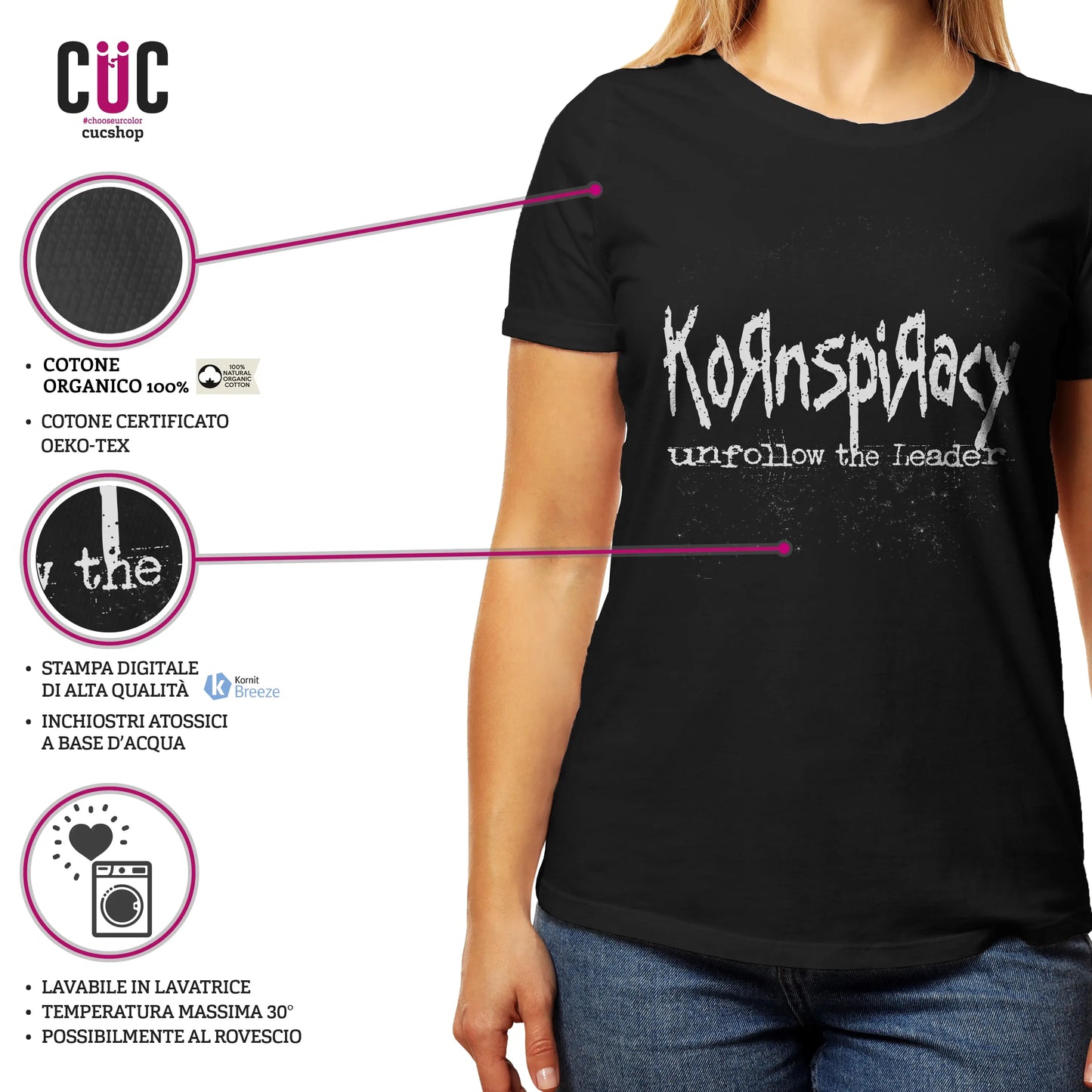 CUC T-SHIRT Kornspiracy - - Unfollow the Leader - Divertente -  #chooseurcolor