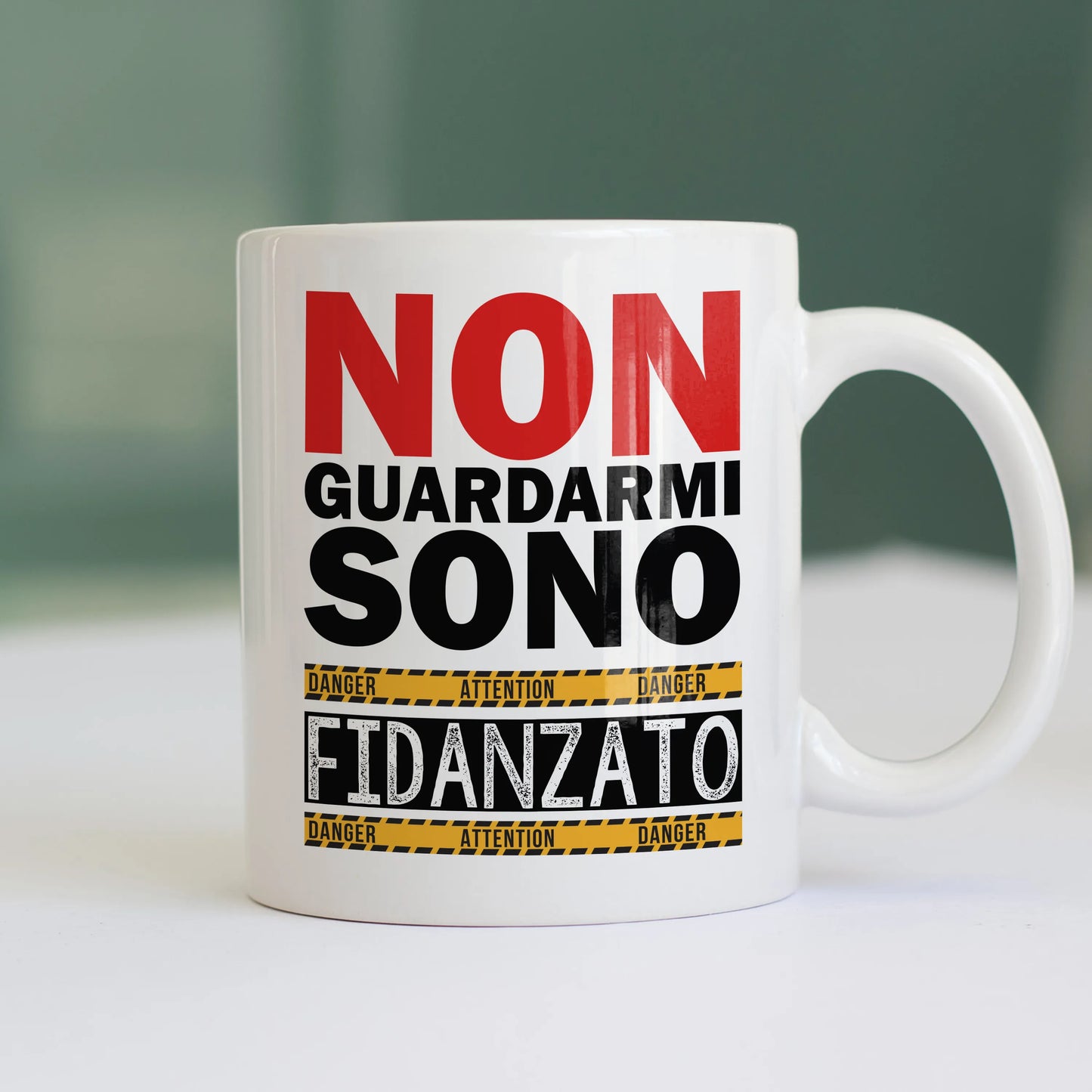 CUC TAZZA IN CERAMICA Non guardarmi sono fidanzato - SAN VALENTINO - Divertente - Regalo -  #chooseurcolor