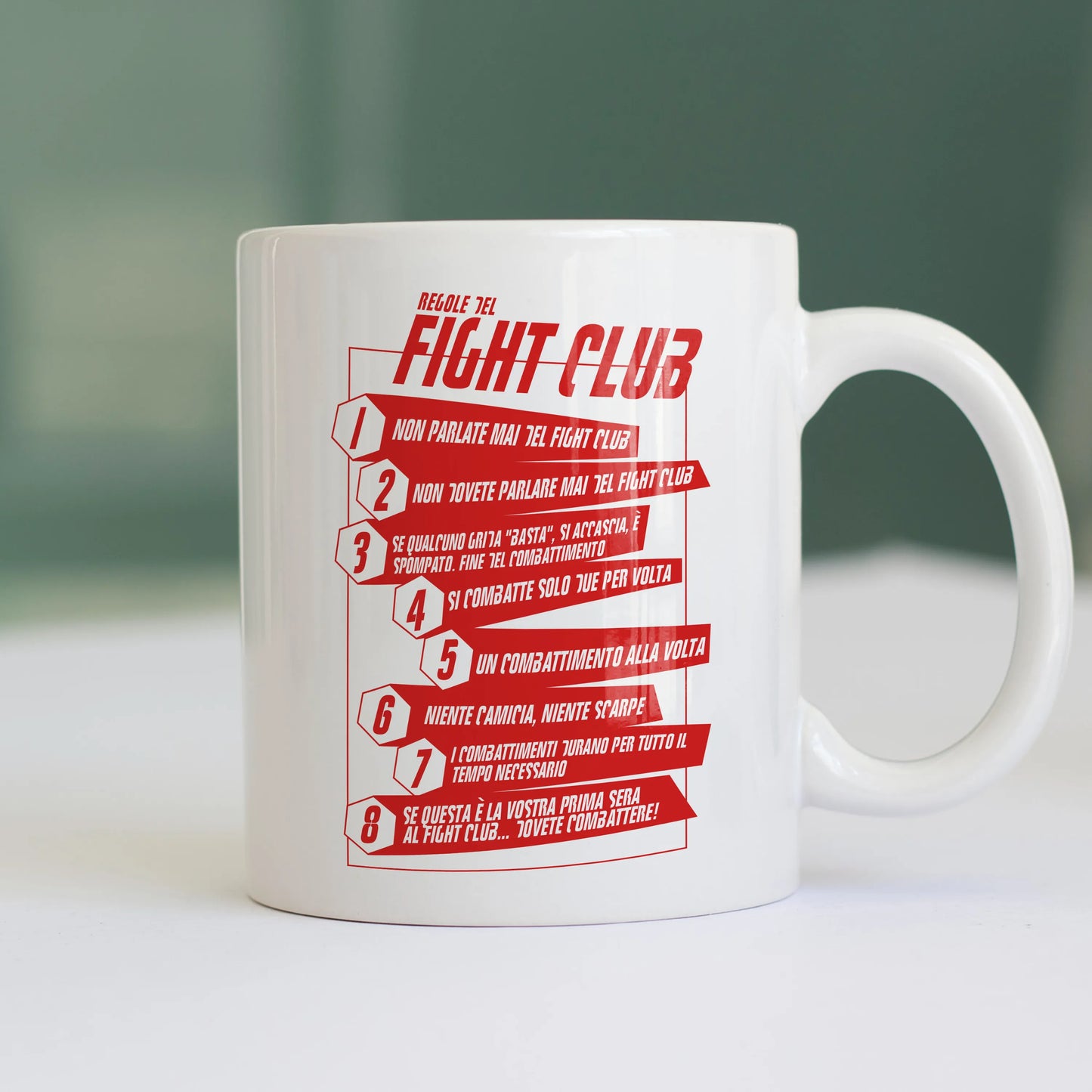 CUC TAZZA IN CERAMICA Regole del Fight Club - FILM - Cult -  #chooseurcolor