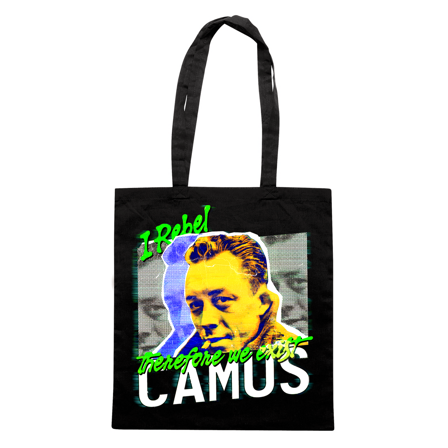 SHOPPER I REBEL THEREFORE WE EXIST Camus Filosofo Cool Nera M [IMGKEY:BLA:M:1]
