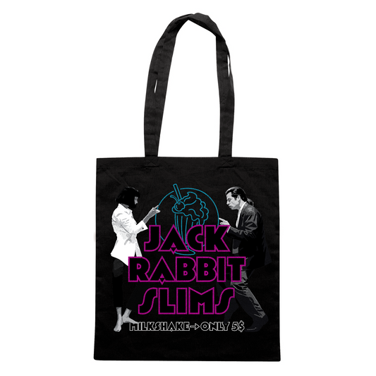 SHOPPER Pulp Fiction Dance Milkshake twist Nera M [IMGKEY:BLA:M:1]