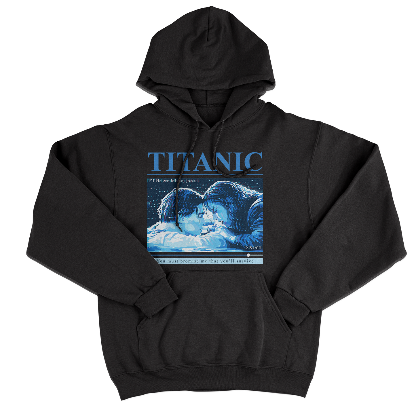 FELPA CAPPUCCIO CUC Titanic Promise Rose Jack Film cult Nera M [IMGKEY:BLA:M:2]