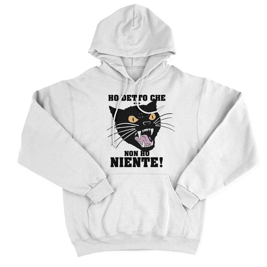 FELPA CAPPUCCIO CUC ti ho detto che non ho niente divertente regalo Bianca M [IMGKEY:WHI:M:1]