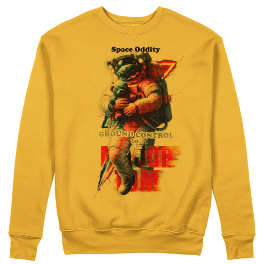 FELPA GIROCOLLO CUC MAJOR TOM space oddity David Bowie best song Ground control YEL M [IMGKEY:YEL:M:1]