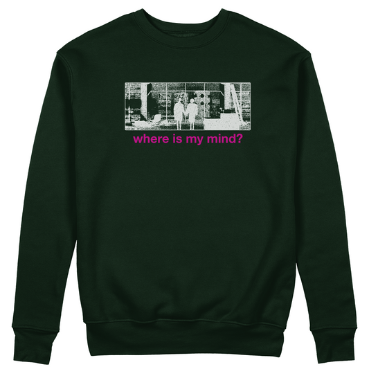 FELPA GIROCOLLO CUC Where is my mind Fight Club fincher Palahniuk Verde Bottiglia M [IMGKEY:BOT:M:1]