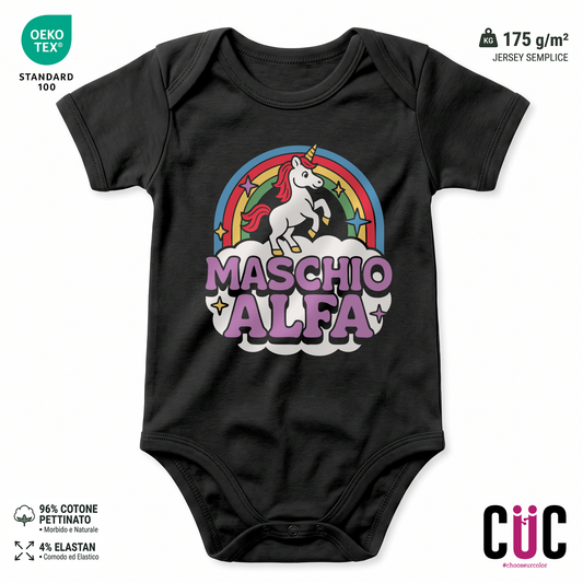 BODY BAMBINO Nuovi maschi Alfa crescono Nera M [IMGKEY:BLA:M:1]