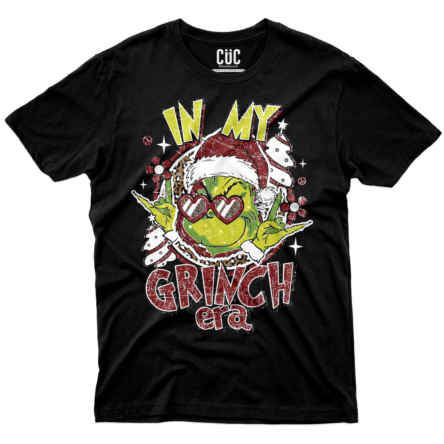 T-SHIRT IN MY GRINCH ERA natale divertente Nera #chooseurcolor