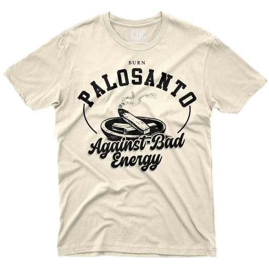 T-SHIRT Burn Palosanto Against Bad Energy yoga divertente Sabbia #chooseurcolor