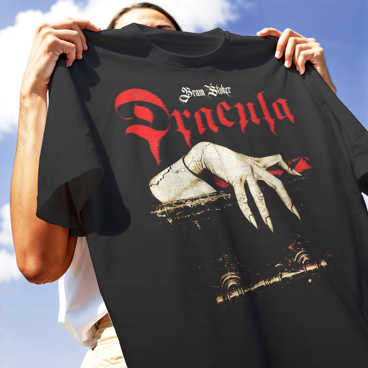 T-SHIRT Dracula Mano Love story gotica cult letteratura Nera #chooseurcolor