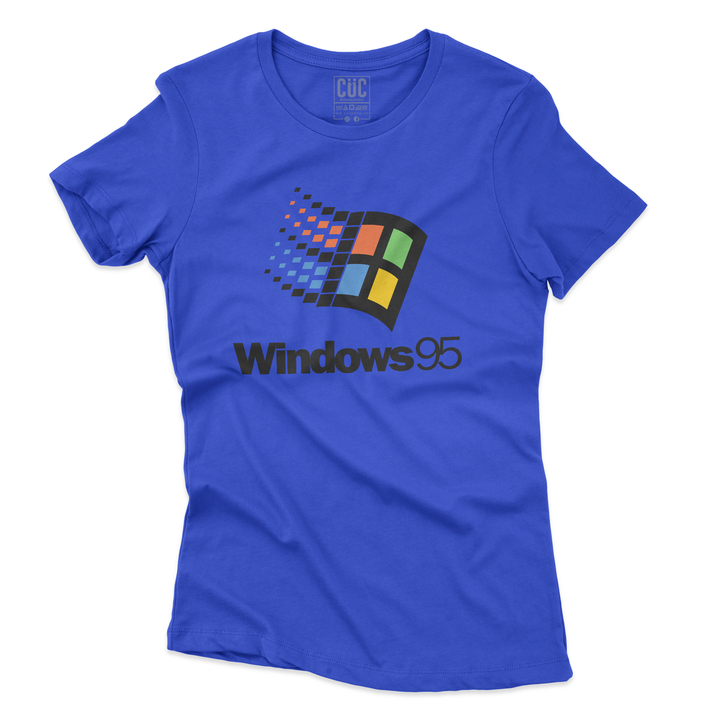T-SHIRT CUC Maglietta retrògrafica nostalgica anni 90 95 NERD Blu Royal W [IMGKEY:ROY:W:2]