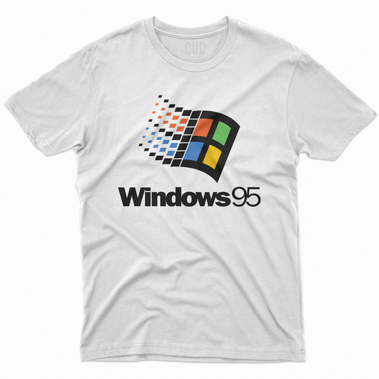 T-SHIRT CUC Maglietta retrògrafica nostalgica anni 90 95 NERD Bianca M [IMGKEY:WHI:M:1]