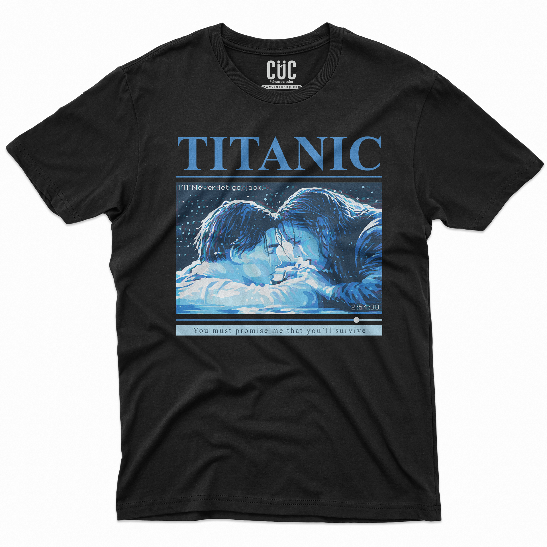 T-SHIRT CUC Titanic Promise Rose Jack Film cult Nera M [IMGKEY:BLA:M:2]