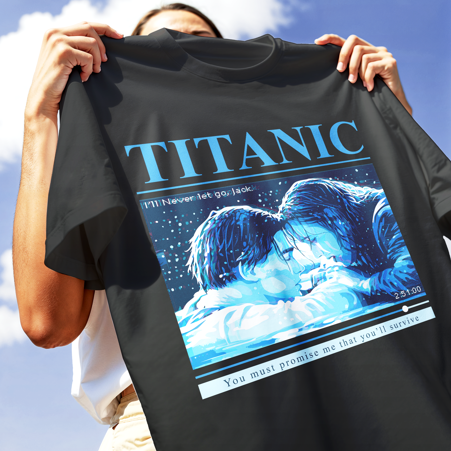T-SHIRT CUC Titanic Promise Rose Jack Film cult Nera M [IMGKEY:BLA:M:3]