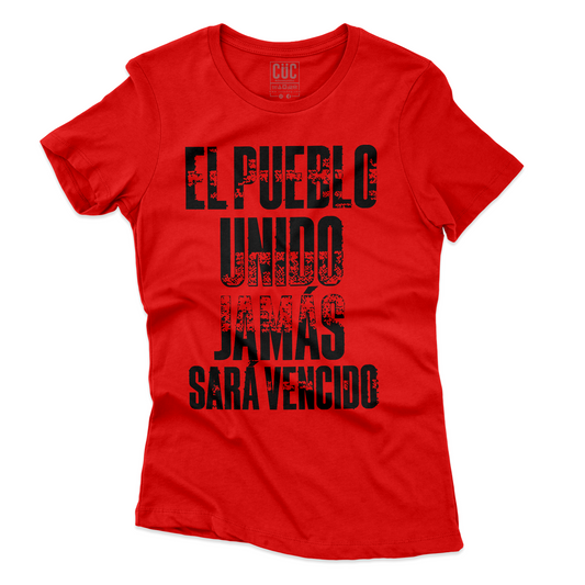T-SHIRT CUC EL PUEBLO UNIDO canto Rossa W [IMGKEY:RED:W:2]