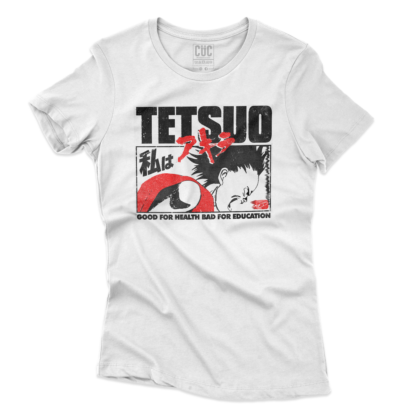 T-SHIRT CUC Io Sono Tetsuo Anime Manga Cult Pop colture Cyberpunk Akira Bianca W [IMGKEY:WHI:W:2]