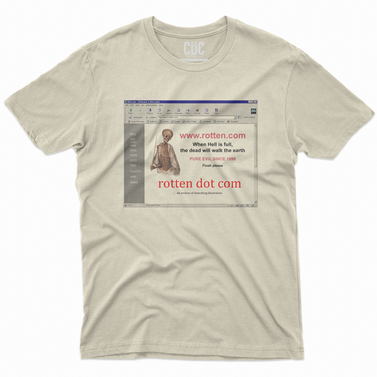 T-SHIRT CUC Nostalgia Nerd Rotten dot Com Anni 90 horror Sabbia M [IMGKEY:SAN:M:1]