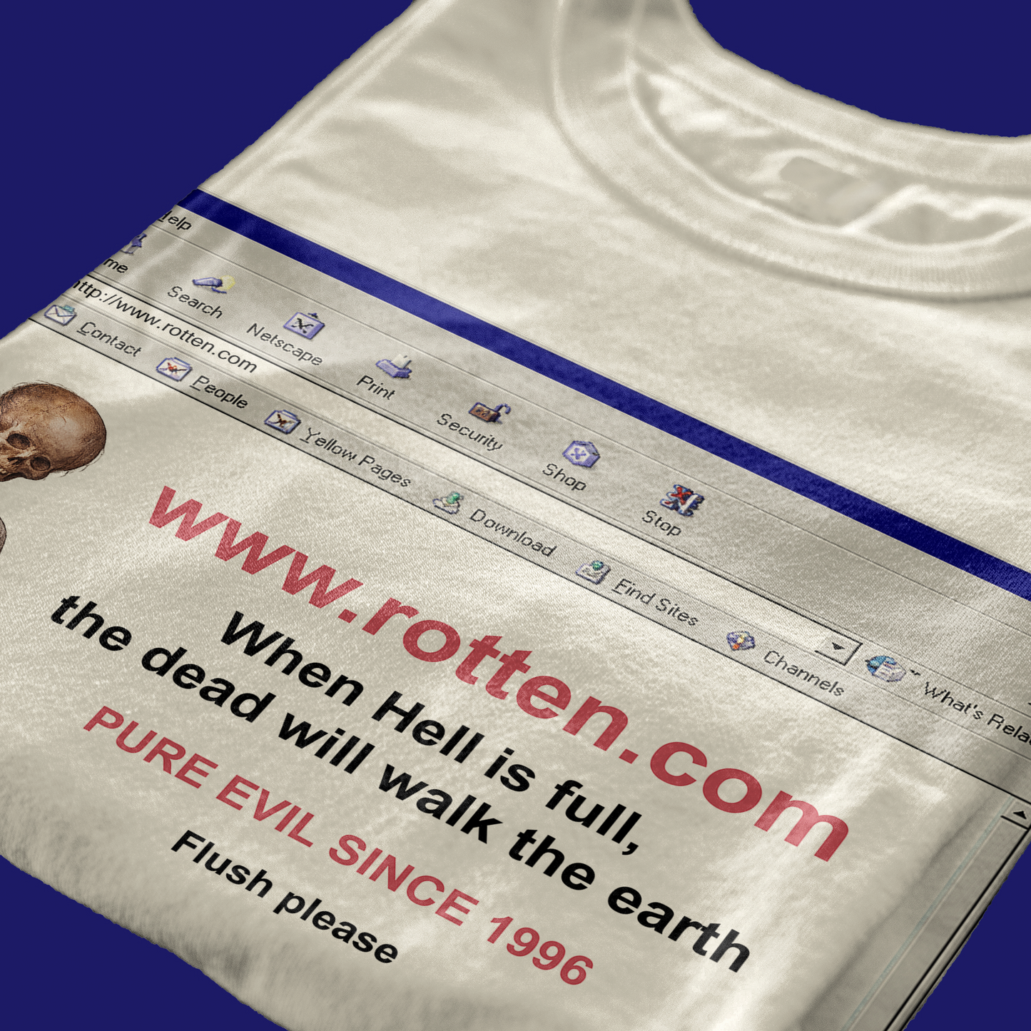 T-SHIRT CUC Nostalgia Nerd Rotten dot Com Anni 90 horror Sabbia M [IMGKEY:SAN:M:4]