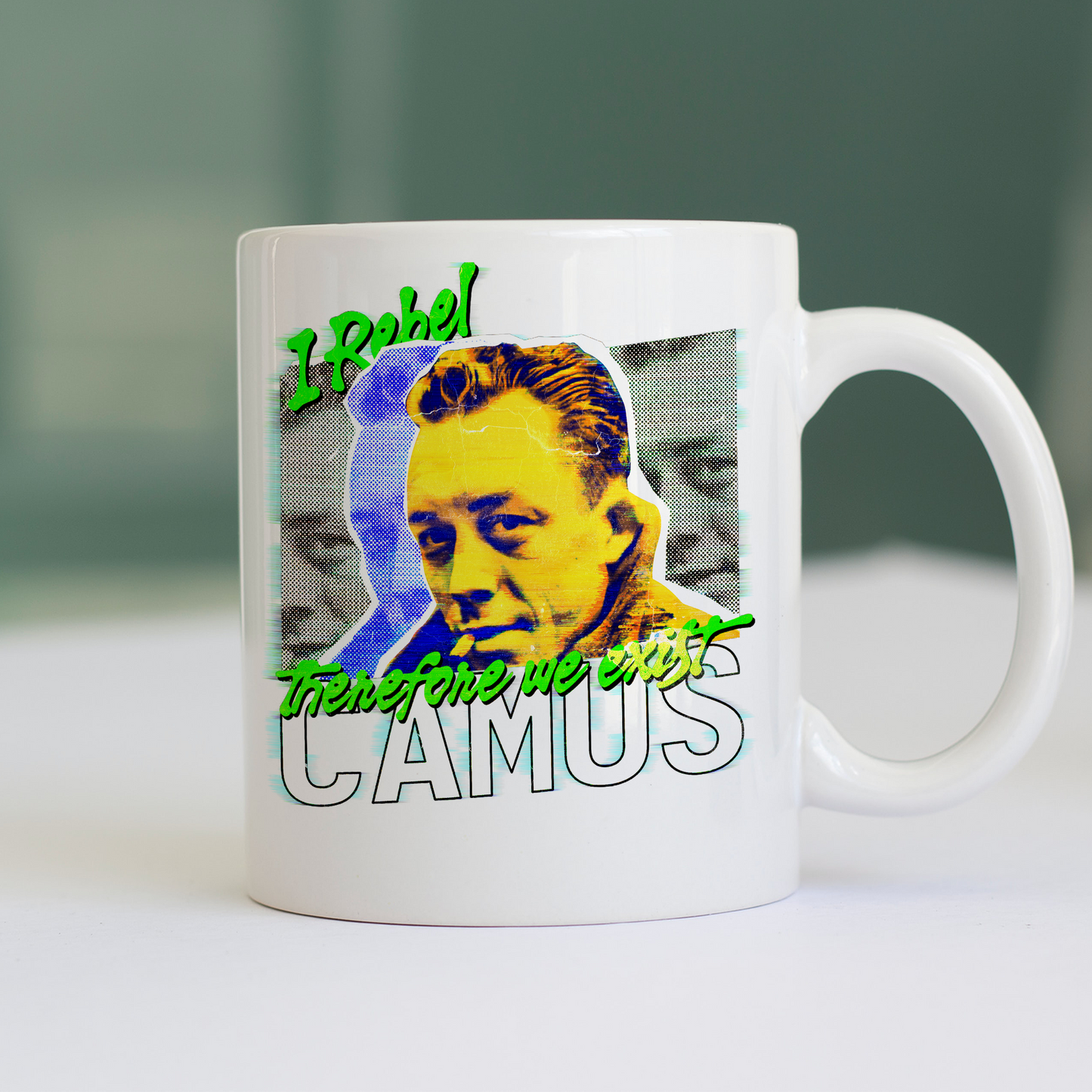 TZ I REBEL THEREFORE WE EXIST Camus Filosofo Cool Bianca M [IMGKEY:WHI:M:1]