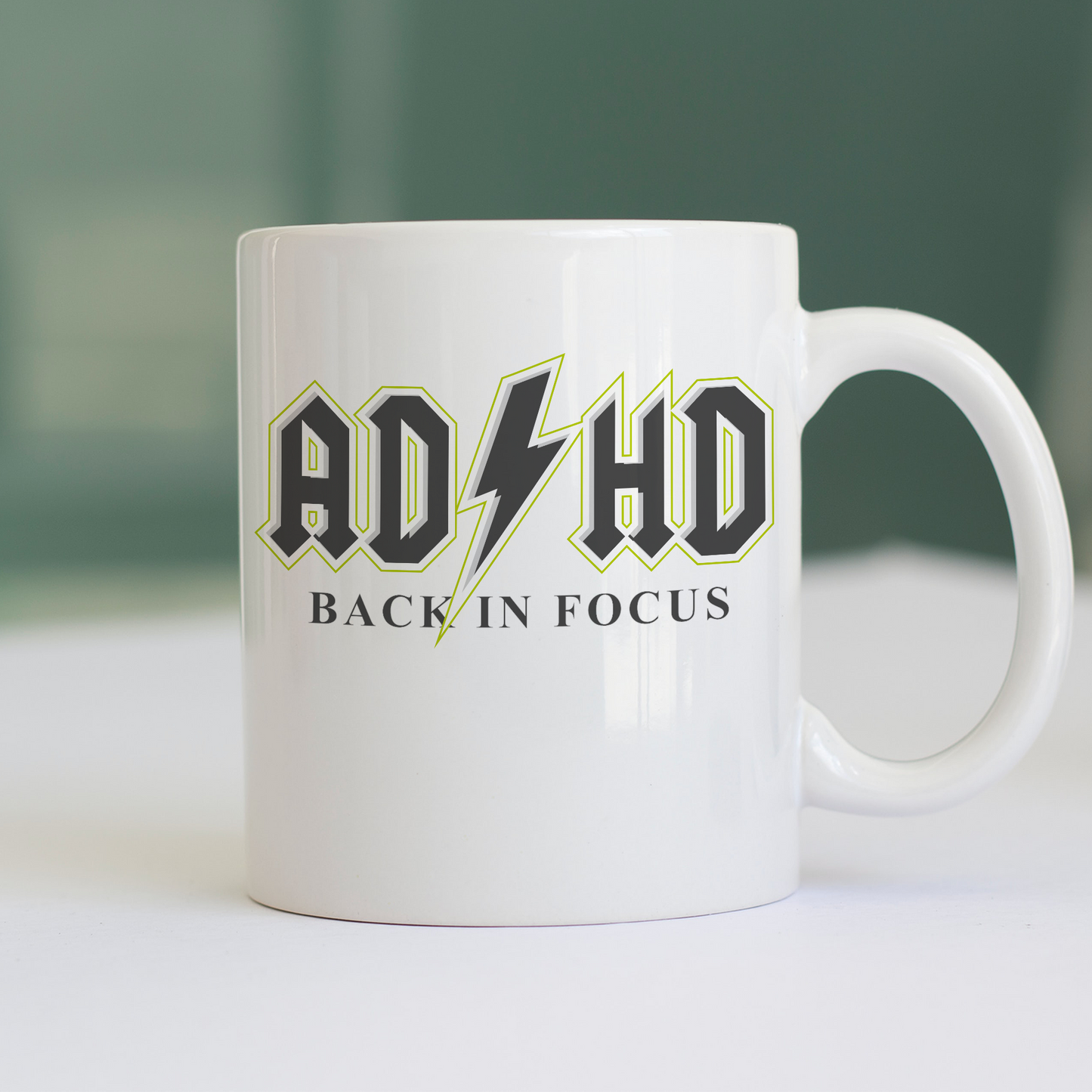 Tazza ADHD back in focus scritta simpatica Bianca #chooseurcolor