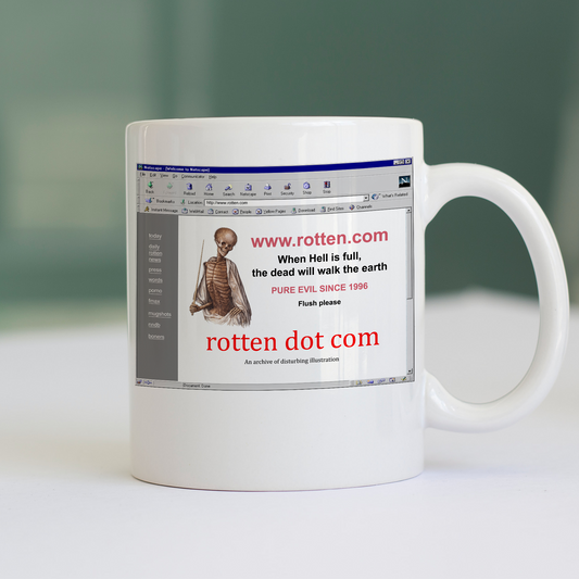 Tazza CUC Nostalgia Nerd Rotten dot Com Anni 90 horror Bianca M [IMGKEY:WHI:M:1]